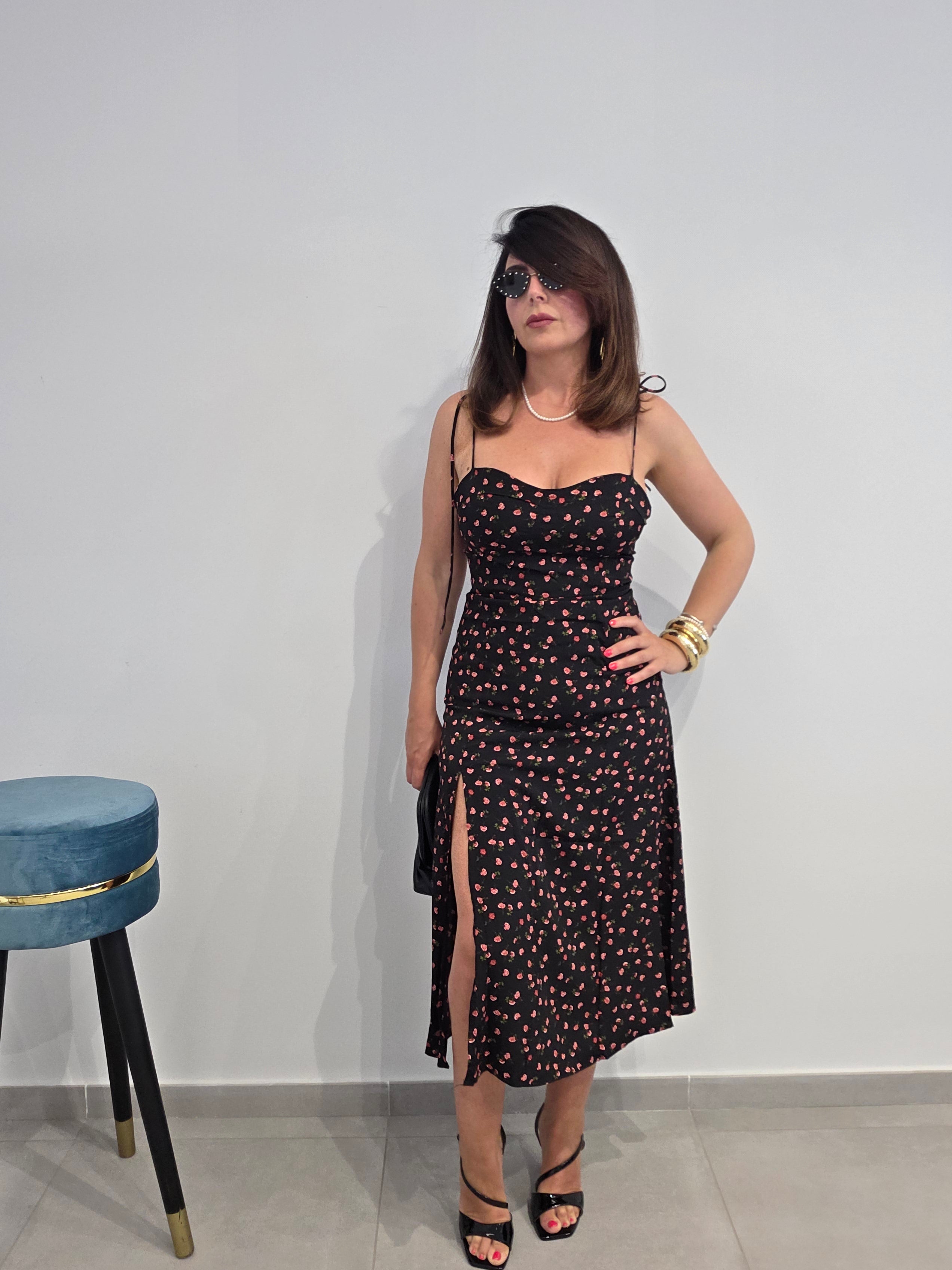 Abito midi Scollo a Cuore